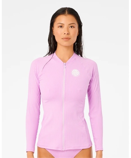 【セール】【RIPCURL（リップカール）】レディース長袖ラッシュガード UPF 50+ PREMIUM SURF ZIP THRU LS UV（ラッシュガード）｜RIP CURL（リップカール）