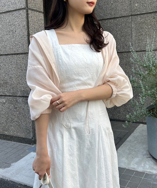 one after another NICE CLAUP（ワンアフターアナザーナイスクラップ）の「新色追加/シアーボリュームショートマウンテンパーカー（マウンテンパーカー・レディース・オフホワイト/アイボリー/グレイッシュベージュ/ミント・FREE）」の16枚目の写真