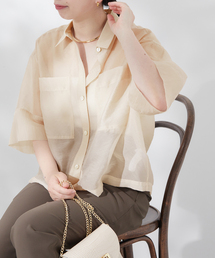 journal standard L'essage | シアーワッシャーハーフスリーブシャツ(シャツ/ブラウス)