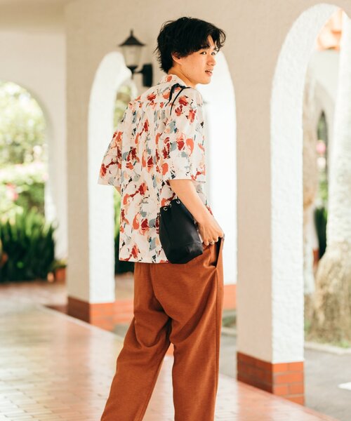 〈美品〉JOURNAL STANDARD【M】スプラッシュパターンオープンシャツ JOURNAL STANDARD（ジャーナルスタンダード）の「スプラッシュ