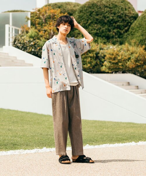 〈美品〉JOURNAL STANDARD【M】スプラッシュパターンオープンシャツ スプラッシュパターン オープンカラーシャツ | ジャーナル