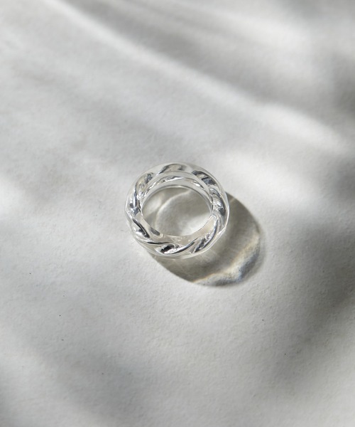 ear PAPILLONNER(イアパピヨネ)の「インサイドリング(リング・レディース・シルバー/ゴールド・12号)」の4枚目の写真