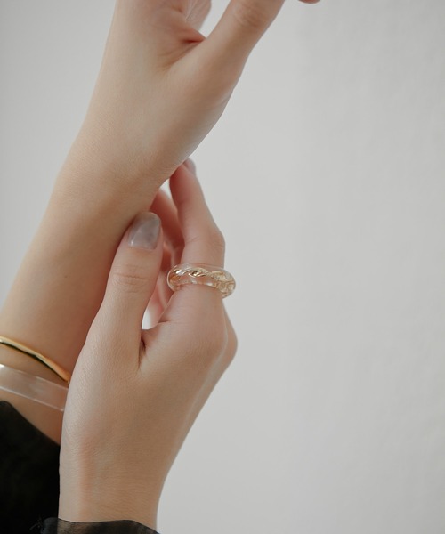 ear PAPILLONNER(イアパピヨネ)の「インサイドリング(リング・レディース・シルバー/ゴールド・12号)」の8枚目の写真