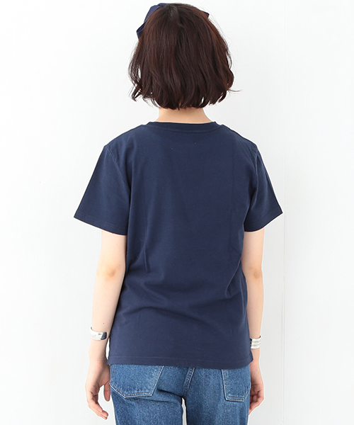 BEAMS BOY(ビームスボーイ)の「BEAMS BOY / BB ロゴTEE(Tシャツ/カットソー・レディース・ホワイト/ネイビー・ONE SIZE)」の5枚目の写真