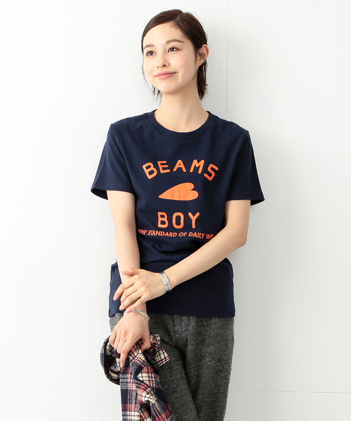 BEAMS BOY(ビームスボーイ)の「BEAMS BOY / BB ロゴTEE(Tシャツ/カットソー・レディース・ホワイト/ネイビー・ONE SIZE)」の17枚目の写真