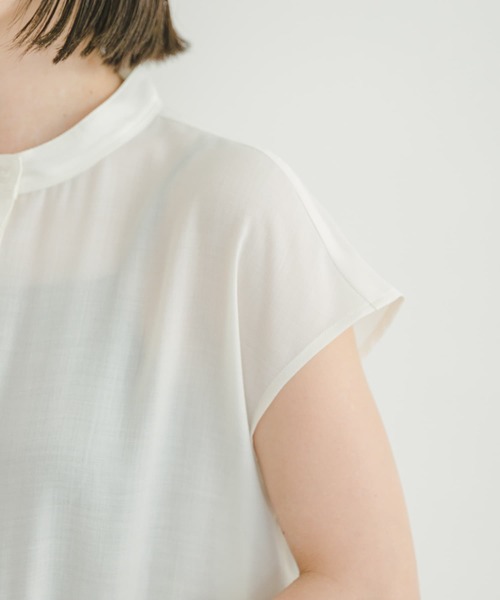 ITEMS URBANRESEARCH（アイテムズ アーバンリサーチ）の「スタンドネックティアードフレンチブラウス（シャツ/ブラウス・レディース・オフホワイト/イエロー/ブラック・FREE）」の8枚目の写真