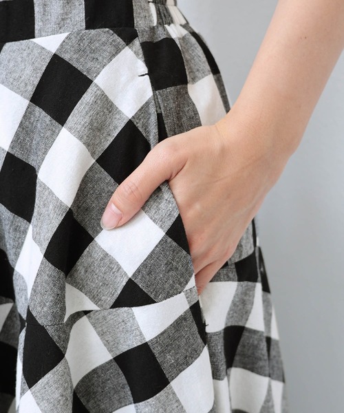 メタモルフォーゼ　ギンガムチェック フレアスカート ギンガムチェックフレアスカート 2サイズ ボトムス[品番：IK000006787