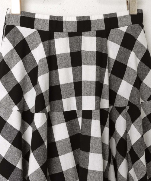 セール】ギンガムチェックフレアスカート（スカート）｜andme