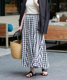 IENA | 《追加2》ギンガムチェック パネルスカート(スカート)