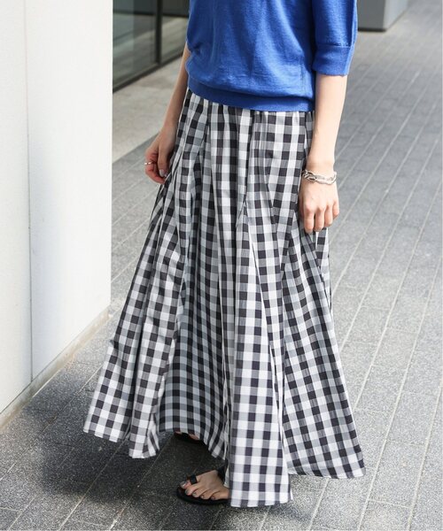 IENA（イエナ）の「《追加2》ギンガムチェック パネルスカート（スカート・レディース・ブラック系その他・36/38）」の10枚目の写真