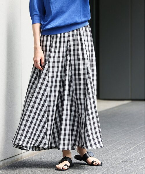 IENA（イエナ）の「《追加2》ギンガムチェック パネルスカート（スカート・レディース・ブラック系その他・36/38）」の11枚目の写真