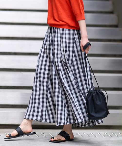 IENA（イエナ）の「《追加2》ギンガムチェック パネルスカート（スカート・レディース・ブラック系その他・36/38）」の17枚目の写真