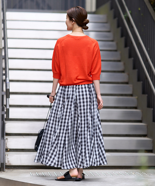 IENA（イエナ）の「《追加2》ギンガムチェック パネルスカート（スカート・レディース・ブラック系その他・36/38）」の19枚目の写真