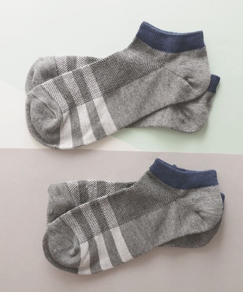 TONE SELECT GOODS（トーンセレクトグッズ）の「【urge select】 〈単色/2足セット〉 メンズ ショート丈 ソックス　甲メッシュ　【接触冷感加工】（ソックス/靴下・メンズ・C/D/E/F/A/H/B/G/I・FREE）」の6枚目の写真