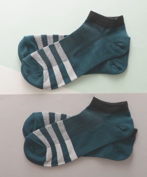 TONE SELECT GOODS（トーンセレクトグッズ）の「【urge select】 〈単色/2足セット〉 メンズ ショート丈 ソックス　甲メッシュ　【接触冷感加工】（ソックス/靴下・メンズ・C/D/E/F/A/H/B/G/I・FREE）」の7枚目の写真