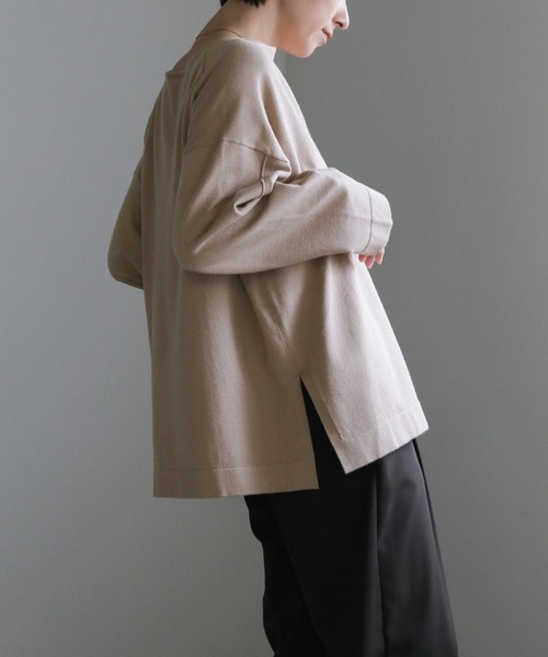 select MOCA(セレクトモカ)の「キーネックルーズニットトップス(ニット/セーター・レディース・ブラック/ライトベージュ/ダークブラウン・FREE)」の20枚目の写真