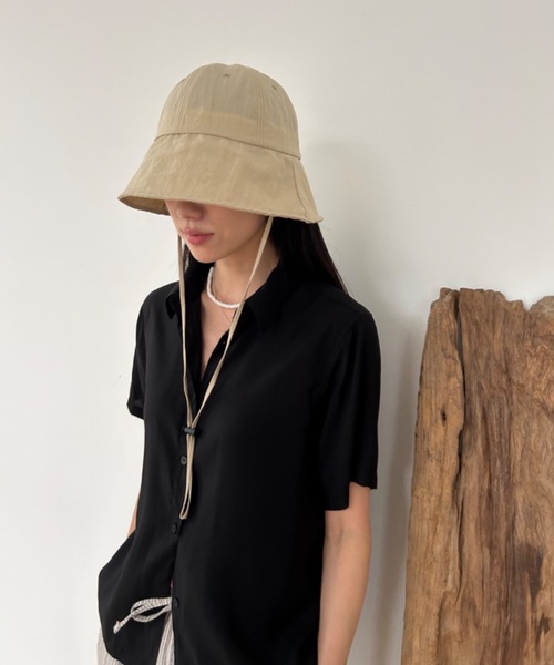 Didot.showroom(ディドット ショールーム)の「【DIDOT.】ナイロンサファリハット(ハット・レディース・クリーム/ブラック/ベージュ・FREE)」の12枚目の写真