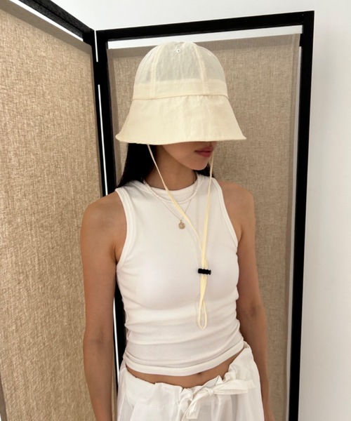 Didot.showroom(ディドット ショールーム)の「【DIDOT.】ナイロンサファリハット(ハット・レディース・クリーム/ブラック/ベージュ・FREE)」の18枚目の写真