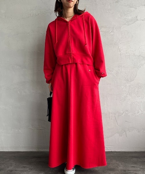 新品未使用 maturely×Healthnit パーカー フーディー RED 新品未使用 maturely×Healthnit パーカー フーディー RED