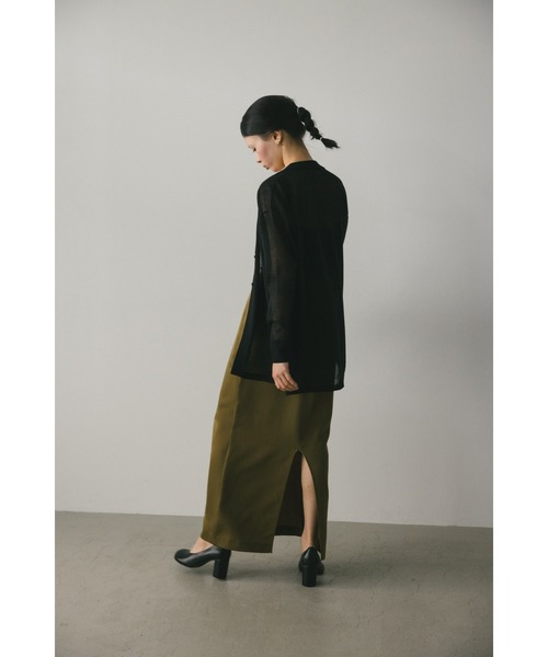 STYLEMIXER(スタイルミキサー)の「バックスリットサテンスカート(スカート・レディース・ベージュ/ネイビー/カーキ・SMALL/MEDIUM)」の14枚目の写真