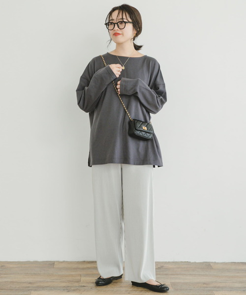 ITEMS URBANRESEARCH(アイテムズ アーバンリサーチ)の「セルフカットハイショクプリーツパンツ(その他パンツ・レディース・ブラウン/ホワイト/ブルー・FREE)」の7枚目の写真