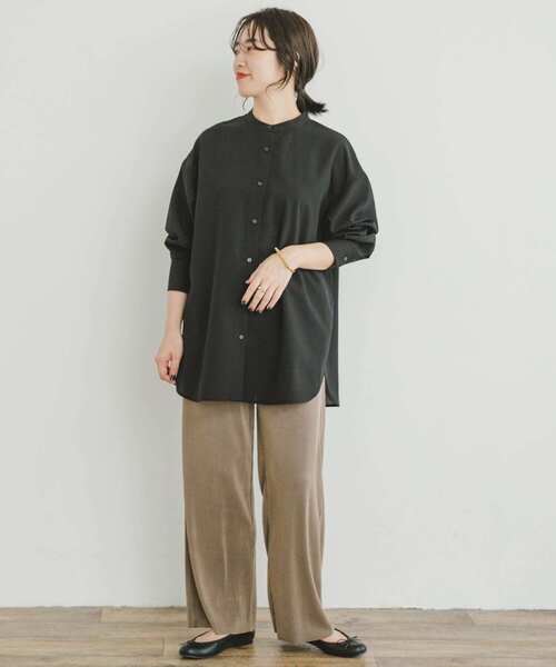 ITEMS URBANRESEARCH(アイテムズ アーバンリサーチ)の「セルフカットハイショクプリーツパンツ(その他パンツ・レディース・ブラウン/ホワイト/ブルー・FREE)」の12枚目の写真