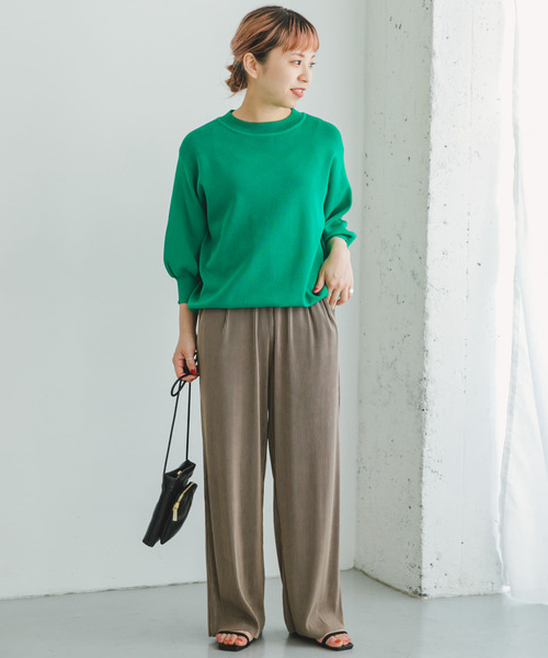 ITEMS URBANRESEARCH(アイテムズ アーバンリサーチ)の「セルフカットハイショクプリーツパンツ(その他パンツ・レディース・ブラウン/ホワイト/ブルー・FREE)」の15枚目の写真