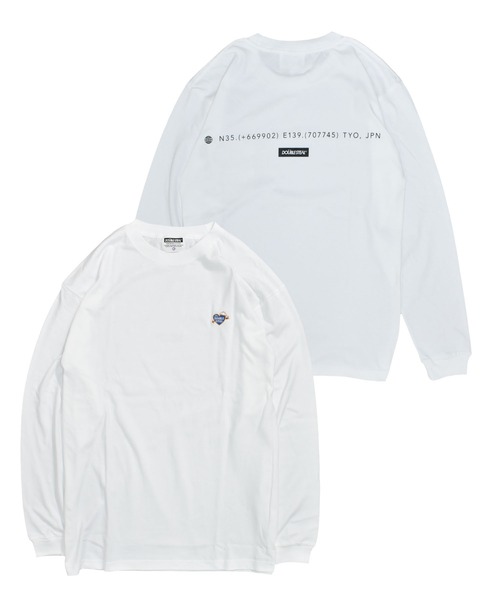 DOUBLE STEAL(ダブルスティール)の「ハート刺繍 長袖Tシャツ(Tシャツ/カットソー・メンズ・ホワイト/ブラック/ダークブラウン/ホワイト系その他・MEDIUM/LARGE/X-LARGE/XX-LARGE)」の3枚目の写真