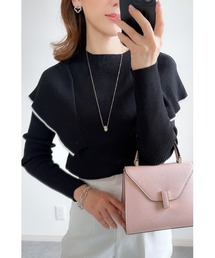 【ZOZO限定】フリルリブニット