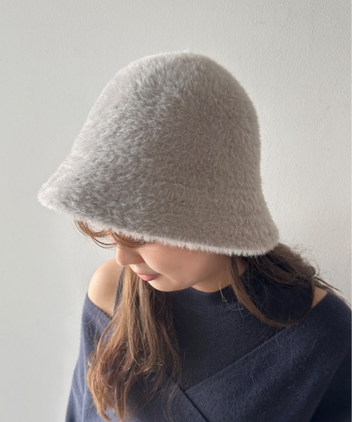 one wayザッカ（ワンウェイザッカ）の「ファーバケットハット（ハット・レディース・ブラック/グレー/ベージュ・FREE）」の14枚目の写真