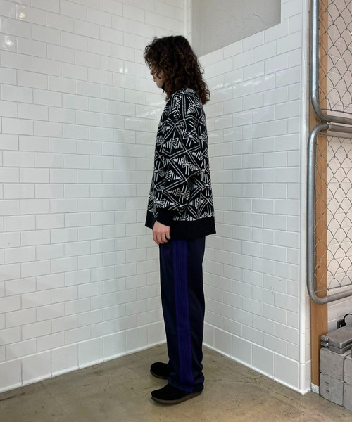 CIAOPANIC（チャオパニック）の「幾何学柄ハーフジップローゲージニットプルオーバー（ニット/セーター・レディース・ホワイト/グレー/ブラック・M/L）」の7枚目の写真