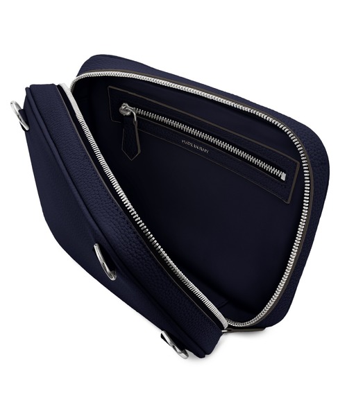 BONAVENTURA パオロ ネイビー (紺)ショルダーバッグ パオロ クロスボディバッグ シュリンクレザー（メッセンジャーバッグ