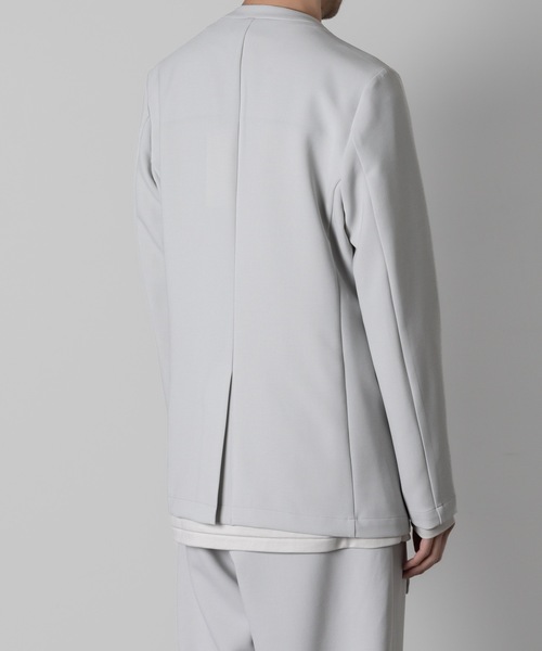 ATTACHMENT（アタッチメント）の「ストレッチダブルクロス カラーレスジャケット / PE STRETCH DOUBLE CLOTH COLLARLESS JACKET（ノーカラージャケット・メンズ・ブラック/ライトグレー/ネイビー・2/1/3/4）」の16枚目の写真