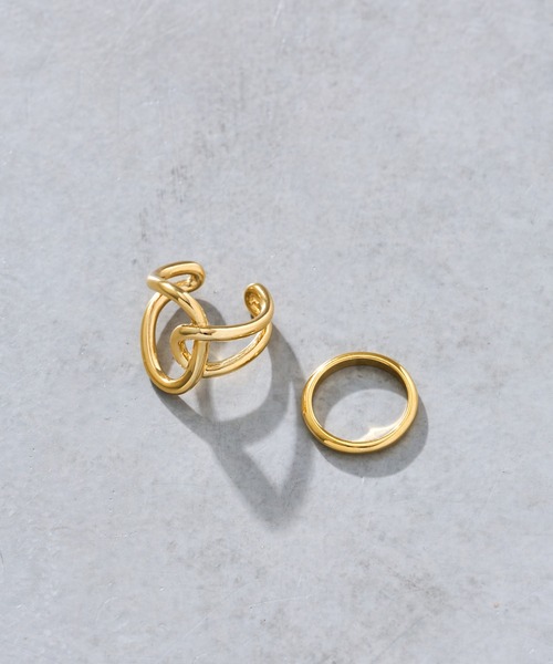 COLONY 2139（コロニートゥーワンスリーナイン）の「ジオメサークルクロスセットリング（リング・レディース・シルバー/ゴールド・FREE）」の10枚目の写真