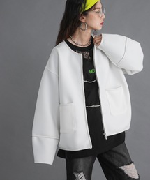 bohmal（ボマール）の「ボンディングランタンスリーブジャケット（ノーカラージャケット）」