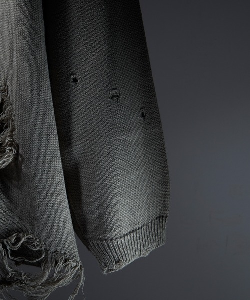 Pullover damage knit/sweater プルオーバーダメージニット