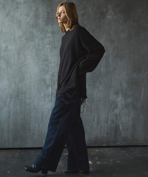 Haculla ダメージプルオーバーセーター Haculla ダメージ セーター