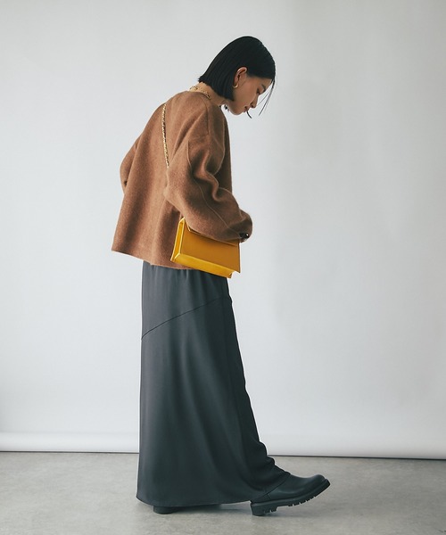 RIVE DROITE（リヴドロワ）の「ヘアリーヤーン接結ブルゾン（ブルゾン・レディース・ベージュ/ブラウン・FREE）」の5枚目の写真