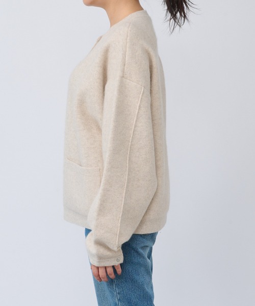 RIVE DROITE（リヴドロワ）の「ヘアリーヤーン接結ブルゾン（ブルゾン・レディース・ベージュ/ブラウン・FREE）」の21枚目の写真