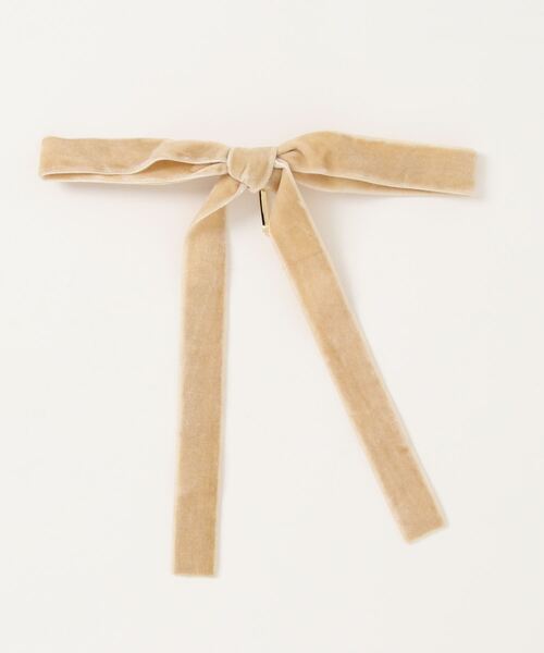 LOWRYS FARM(ローリーズファーム)の「ベロアリボンカフ 980326(ヘアゴム・レディース・ブラック/ベージュ・FREE)」の1枚目の写真