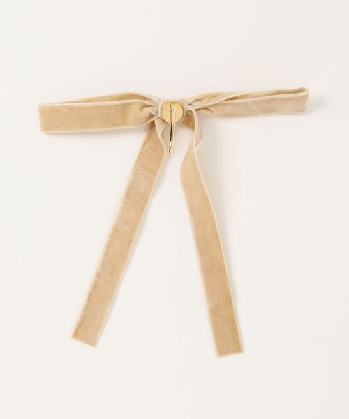 LOWRYS FARM(ローリーズファーム)の「ベロアリボンカフ 980326(ヘアゴム・レディース・ブラック/ベージュ・FREE)」の3枚目の写真