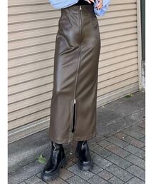 MURUA | マルチウェイナローフェイクレザースカート(スカート)