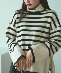 AO2 | Border knit / ボーダータートルネック(ニット/セーター)