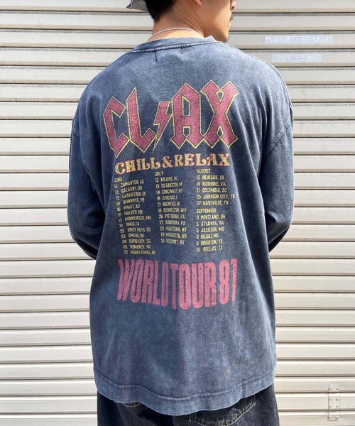 chillax(チラックス)の「CHILLAX/チラックス 長袖Tシャツ バンドTEE ヴィンテージ風 ロンT 234OO1LT120CL(Tシャツ/カットソー・メンズ・ブラック系その他/ブラック系その他3/ブラック系その他2/ブラック系その他4・L/XL/M)」の6枚目の写真