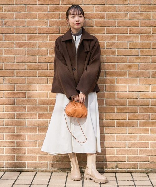 FREAK'S STORE(フリークスストア)の「マオカラー シャツワンピース(ワンピース・レディース・ブルー/グリーン/オフホワイト/ブラック・フリ-)」の8枚目の写真