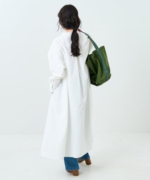 FREAK'S STORE(フリークスストア)の「マオカラー シャツワンピース(ワンピース・レディース・ブルー/グリーン/オフホワイト/ブラック・フリ-)」の17枚目の写真