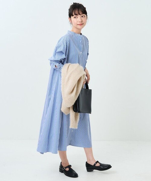 IENA マオカラー シャツワンピース 新品に近い美品！ IENA マオカラー シャツワンピース 新品に近い美品！ - メルカリ