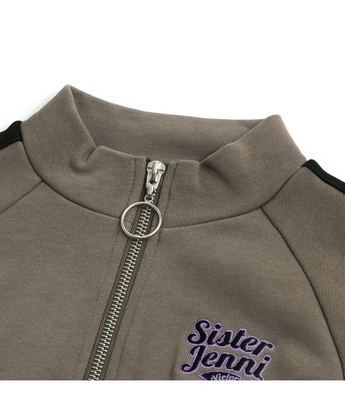 SISTER JENNI（SISTER JENNI）の「【コットン100％】そでラインハーフZIPワンピ（ワンピース・キッズ・ブラック/カーキ・130cm/150cm/140cm/160cm）」の7枚目の写真