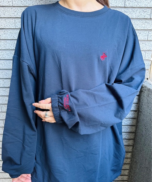 BEVERLY HILLS POLO CLUB(ビバリーヒルズポロクラブ)の「BEVERLY HILLS POLO CLUB/ビバリーヒルズポロクラブ / ミニ裏毛BIGスウェット(スウェット・レディース・ネイビー/ブラック/アイボリー/ブルー/オレンジ/グレー/グリーン/ブラウン・LARGE/X-LARGE/MEDIUM)」の6枚目の写真
