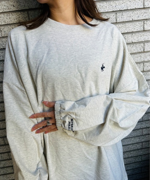 BEVERLY HILLS POLO CLUB(ビバリーヒルズポロクラブ)の「BEVERLY HILLS POLO CLUB/ビバリーヒルズポロクラブ / ミニ裏毛BIGスウェット(スウェット・レディース・ネイビー/ブラック/アイボリー/ブルー/オレンジ/グレー/グリーン/ブラウン・LARGE/X-LARGE/MEDIUM)」の4枚目の写真